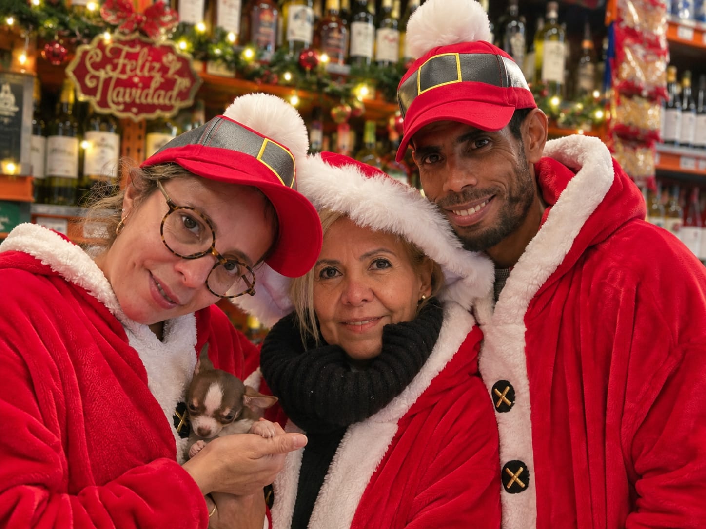 Equipo en Navidad