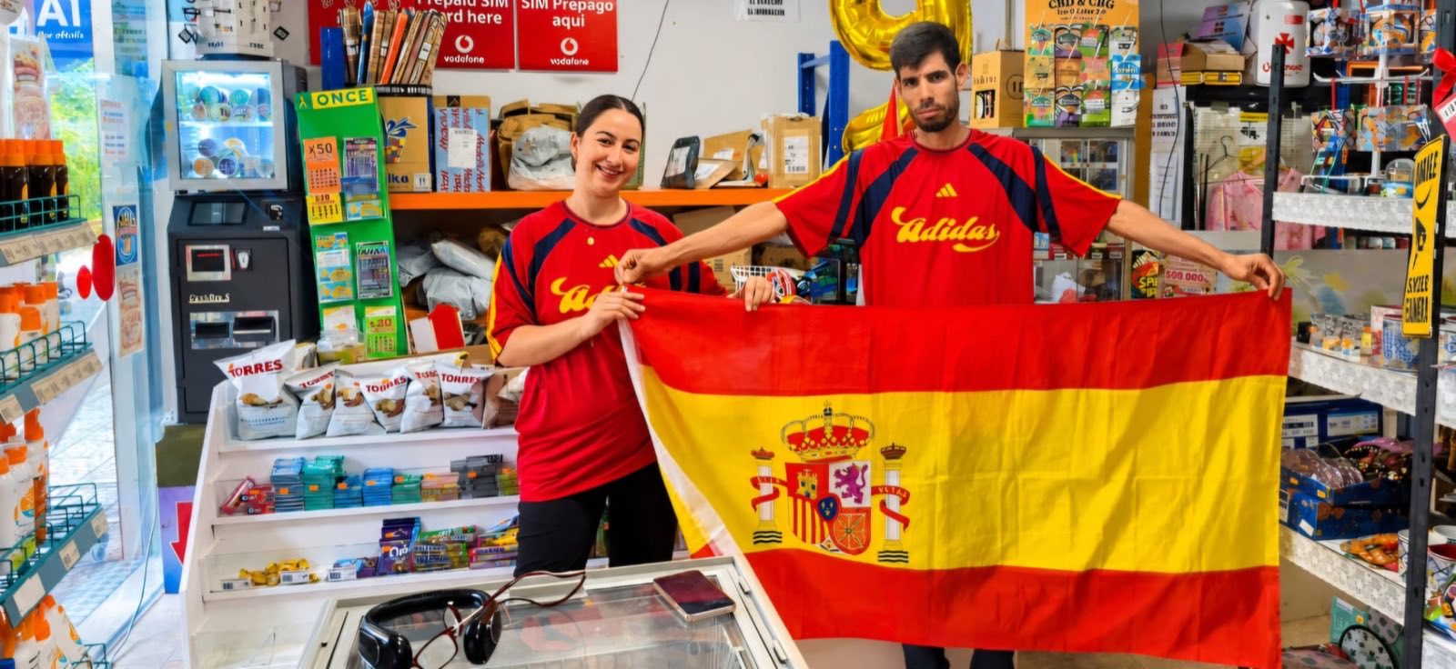 El equipo de Illetas Olé animando a la selección española