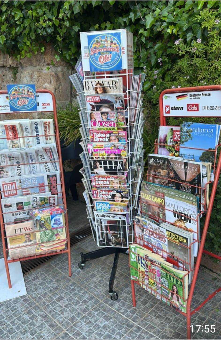 Prensa en español, inglés y alemán